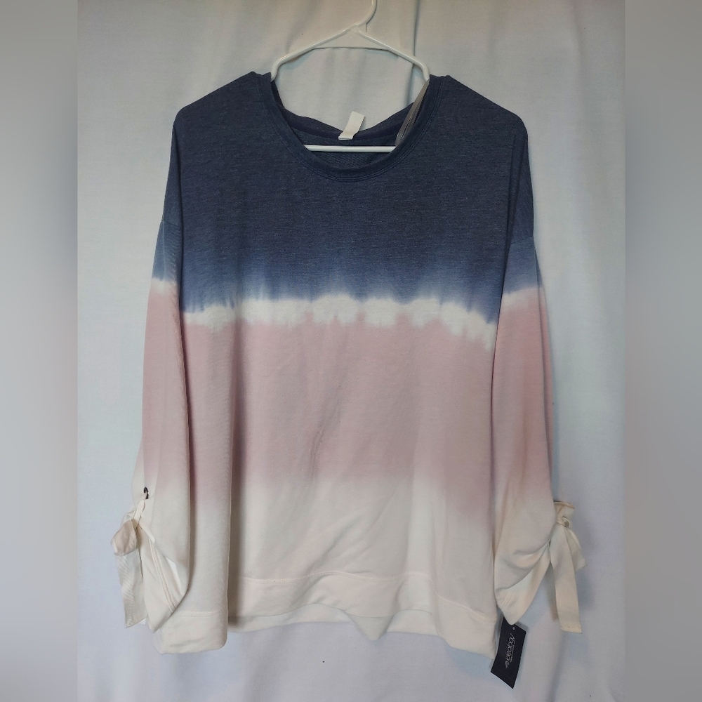 Ideology Blue and Pink Ombre Sweatshirt, NWT, Size Large